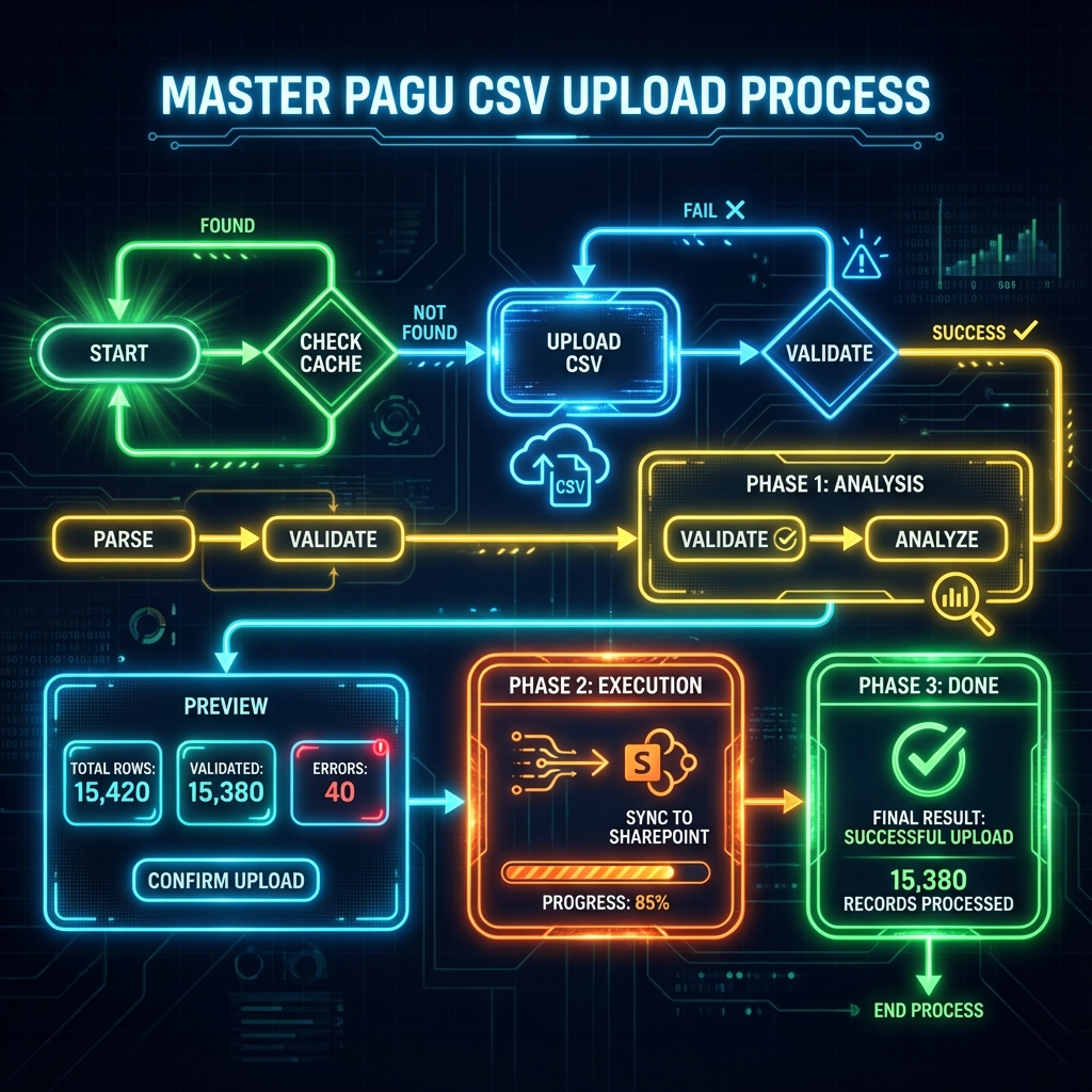 Flow Diagram Upload CSV