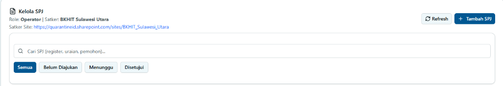 Toolbar & Navigasi SPJ